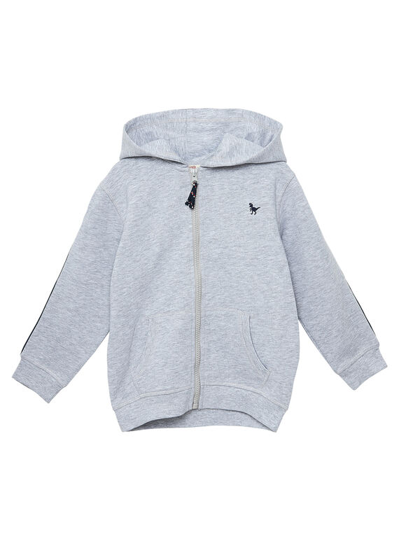 Grau chinierte Joggingjacke für Jungen JOJOJOH2 / 20S90251D33943