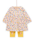 Langärmeliges Kleid mit Druck und einfarbige Leggings PICIENS / 22WG09M1ENS001