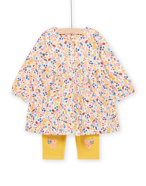 Langärmeliges Kleid mit Druck und einfarbige Leggings PICIENS / 22WG09M1ENS001