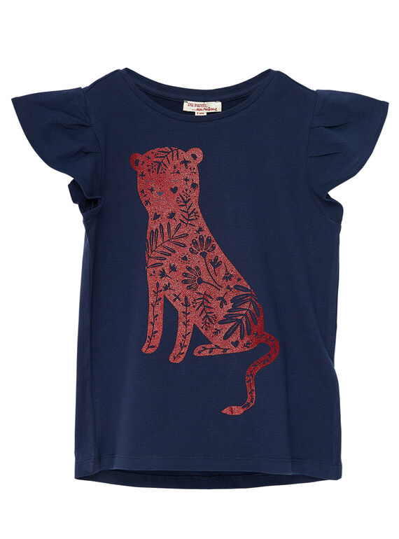 Marineblaues kurzärmeliges T-Shirt JAJOTI4 / 20S90141D31070