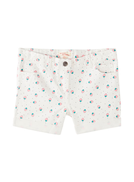 Jeans-Shorts mit Pünktchen- und Erdbeeraufdruck JAJOSHORT4 / 20S901T4D30001