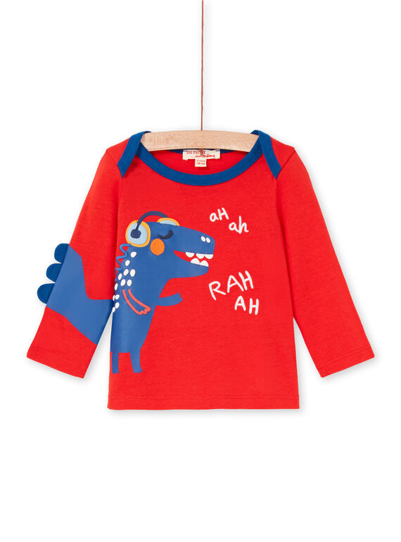 Rotes und blaues Baby-Jungen-T-Shirt LUCANTEE1 / 21SG10M1TMLF505