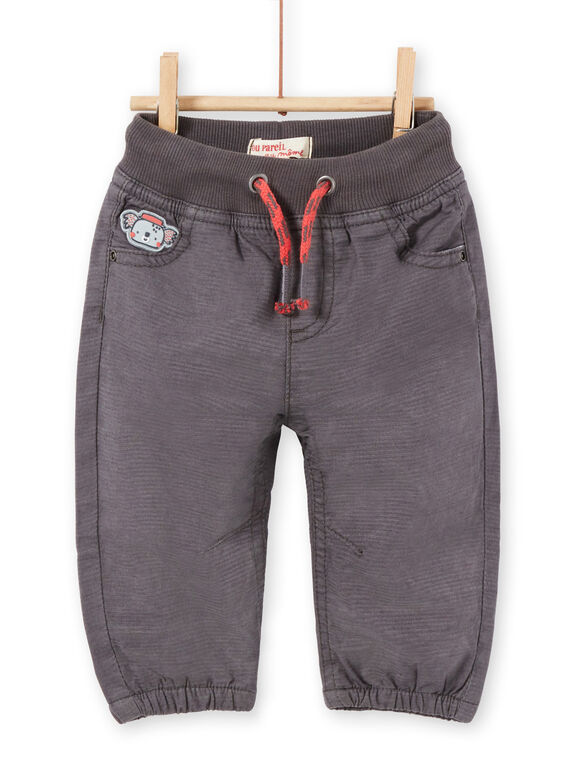 Dunkelgraue Baby-Jungen-Hose LUPOEPAN1 / 21SG10Y2PANJ916