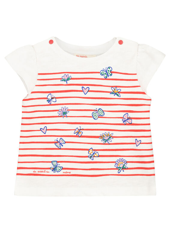 Bedrucktes Baby-T-Shirt mit kurzen Ärmeln für Mädchen FITOTI2 / 19SG09L2TMC000