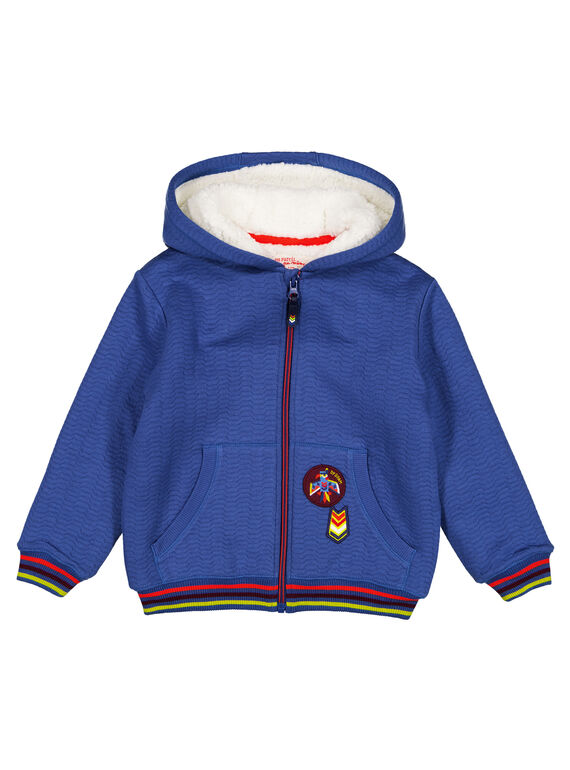Blaue gesteppte und pelzgefütterte Jacke GOVIOGIL / 19W902R1GIL622