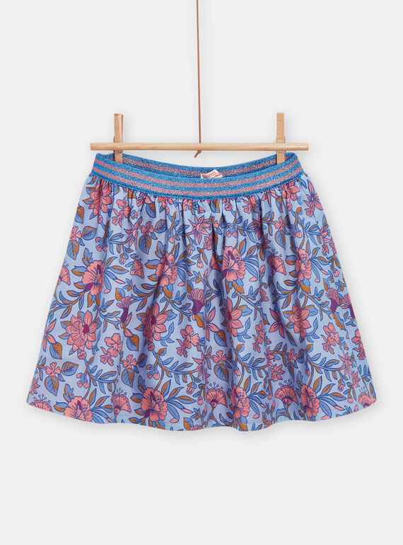 Lavendelblauer Wenderock mit Blumenprint für Mädchen VADAJUP2 / 24W90122JUPC208