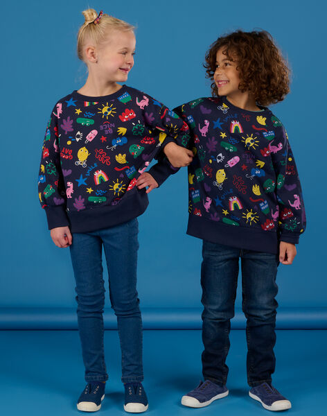 Ausgefallenes Sweatshirt mit Druck ROMIXSWE2 / 23S902S1SWE070