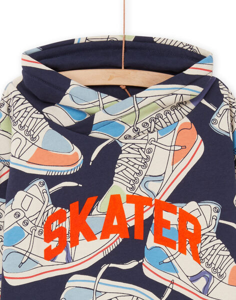 Kapuzen-Sweatshirt mit Sneaker-Print ROPURSWE1 / 23S902L2SWE705
