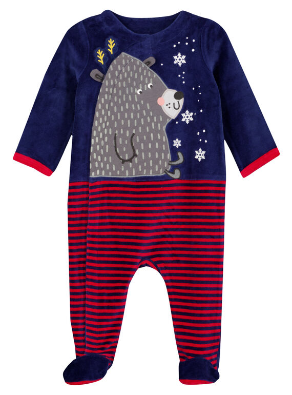 Weihnachtsstrampler aus Samt für Babys Jungen GEGAGRENOEL / 19WH14T1GRE070