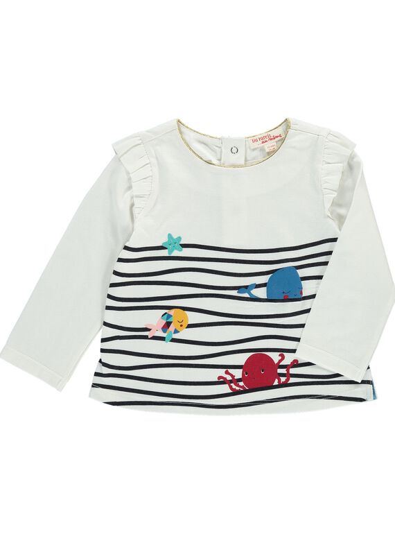Baby girls' long-sleeved T-shirt DINAUTEE / 18WG09G1TML001