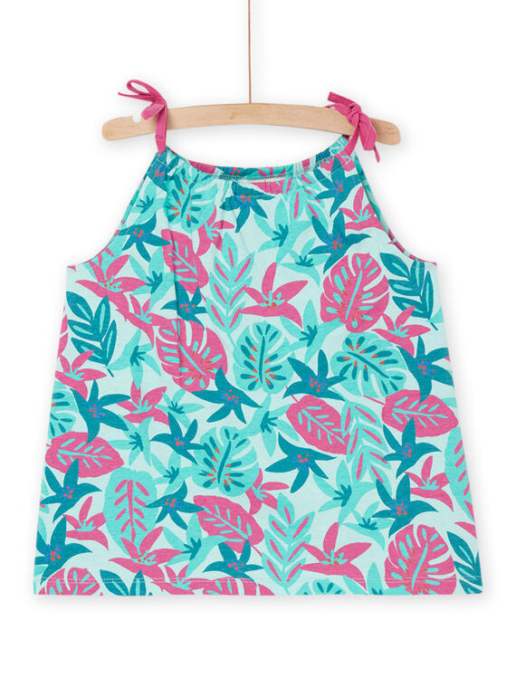Dunkles ecrufarbenes T-Shirt mit Blumen- und Papageienmotiven RAJODEB2 / 23S901Z6TEEC215