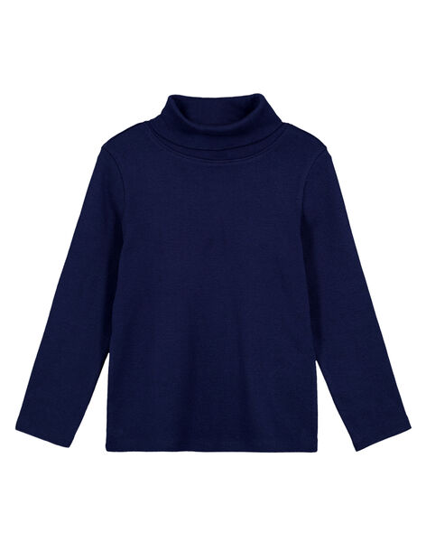 Gerippter Unterziehpullover Marineblau GOESSOU2 / 19W902U4D3B070