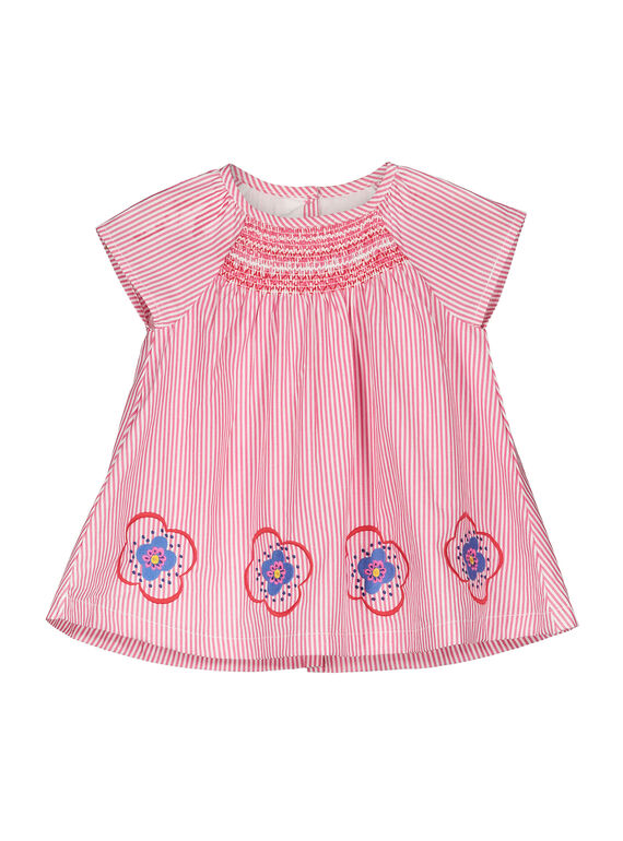 Gestreiftes Babykleid für Mädchen FICOROB1 / 19SG0981ROB030