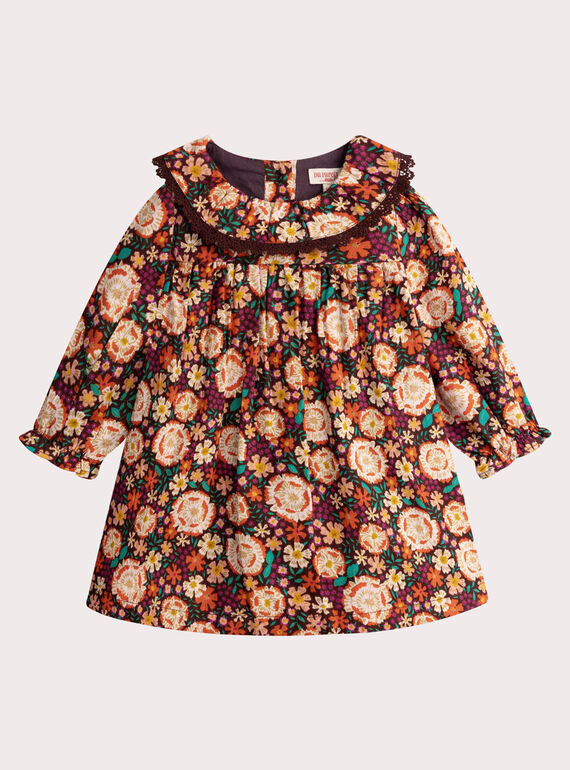 Kleid mit Blumenmuster Kleinkind Mädchen VIKOROB1 / 24WG0932ROB718