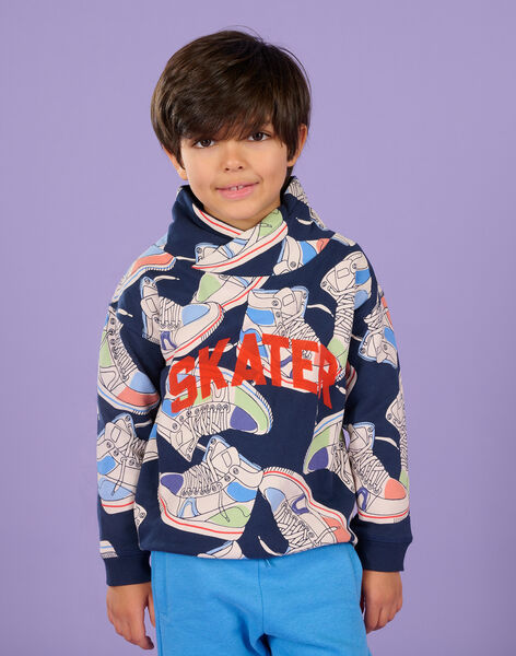 Kapuzen-Sweatshirt mit Sneaker-Print ROPURSWE1 / 23S902L2SWE705