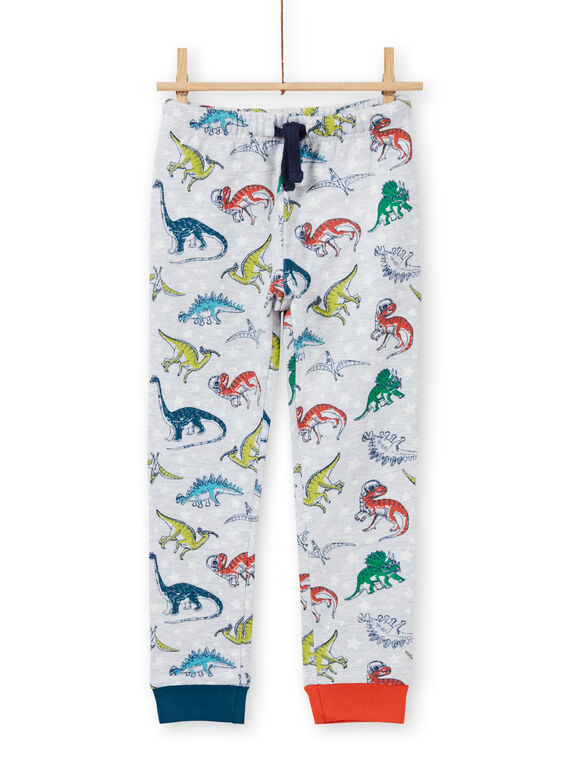 Graues phosphoreszierendes Pyjama-Set für Jungen mit Dinosaurier-Druck MEGOPYJAOP / 21WH1282PYJJ922