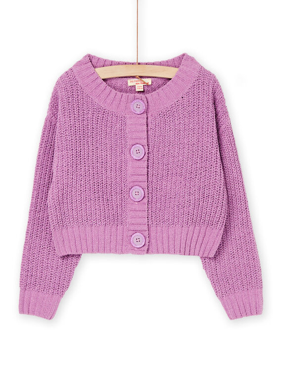 Lavendelfarbene Strickjacke mit langen Ärmeln RAJOCAR3 / 23S90172CAR326