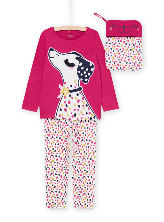 Langer Pyjama mit Hundemotiv 3-teilig PEFAPYJCAN / 22WH1161PYGD312