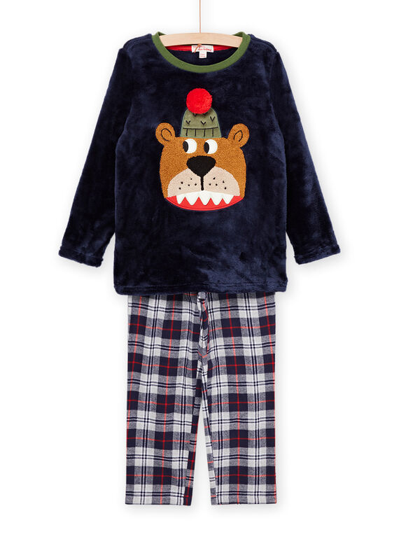 Pyjama-Set T-Shirt und Hose aus Samt mit Bärenmotiv PEGOPYJTED / 22WH1231PYJ705