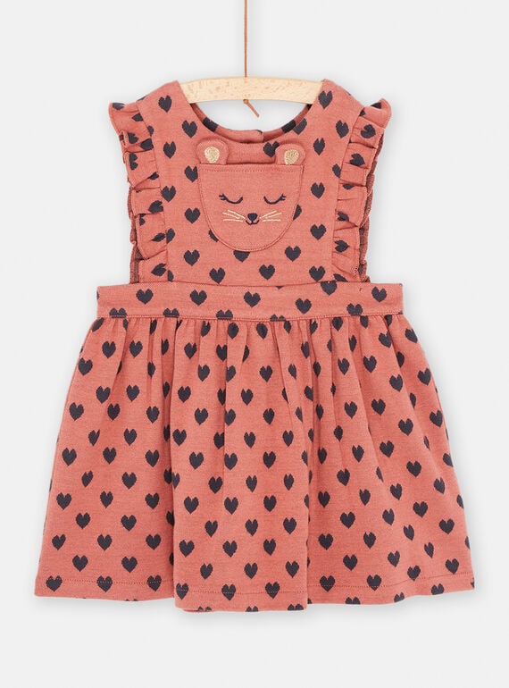 Blush-Kleid mit Herzaufdruck für Baby-Mädchen SIFORROB1 / 23WG09K3ROBD300