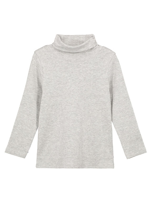 Gerippter Unterziehpullover Grau meliert GOESSOU3 / 19W902U2D3BJ922