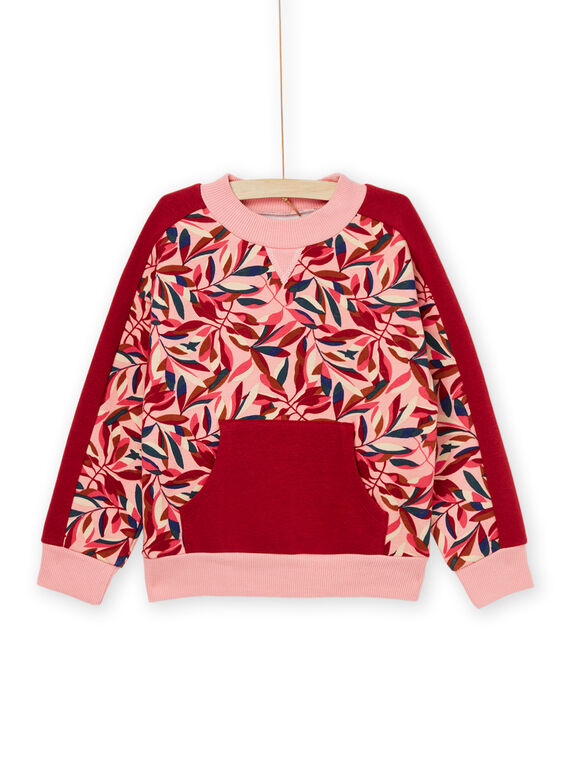 Langärmeliges Sweatshirt mit Blätterdruck PAPRAHOJOG / 22W901S1SWED324