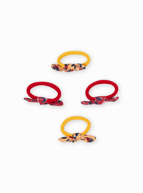 Set aus 4 Gummibändern mit Schleifen, Mädchen MYAJOELA3 / 21WI01S6ELAB106