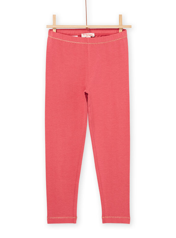 Einfarbige rosa Leggings PYAJOLEG4 / 22WI01D1CALD305