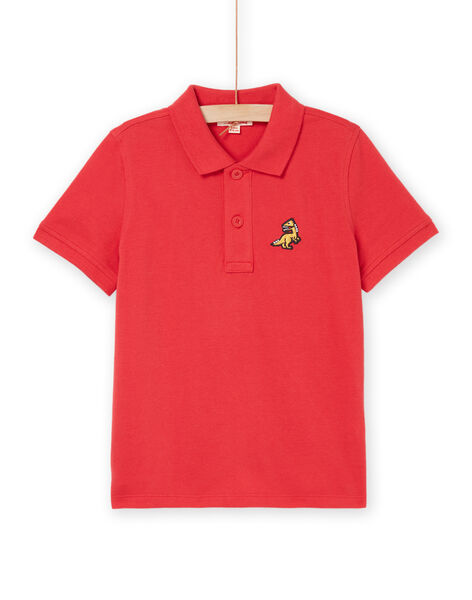 Polo-Shirt aus Piqué mit Dinosaurier-Badge ROJOPOL3 / 23S90275POLF518
