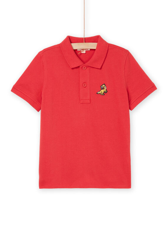 Polo-Shirt aus Piqué mit Dinosaurier-Badge ROJOPOL3 / 23S90275POLF518