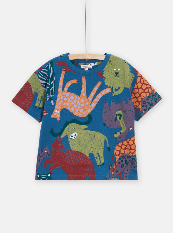  T-Shirt mit kurzen Ärmeln in Blau VODATI / 24W90221TMCC210