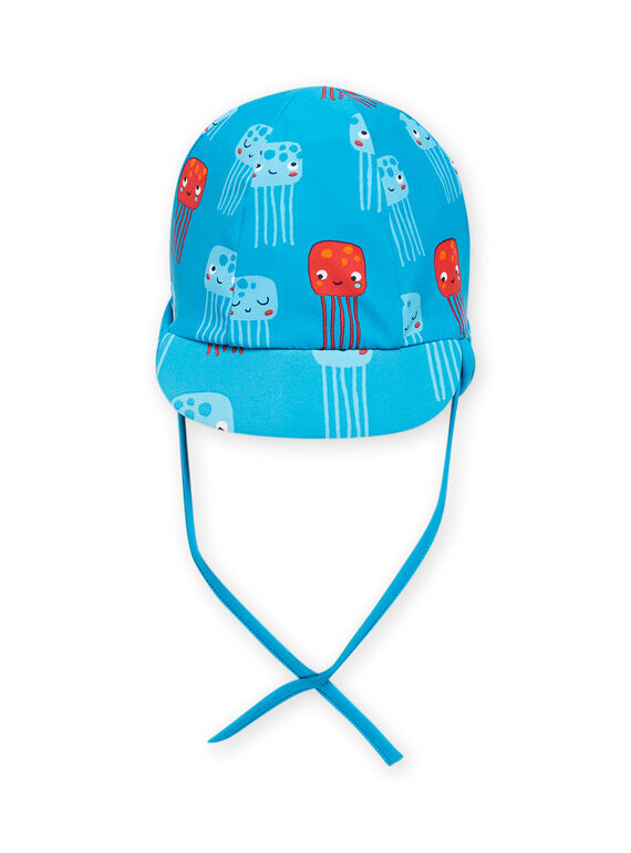 Baby Junge blaue Mütze mit Quallendruck NYUCASQ2 / 22SI10L1CHAC215