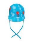 Baby Junge blaue Mütze mit Quallendruck NYUCASQ2 / 22SI10L1CHAC215