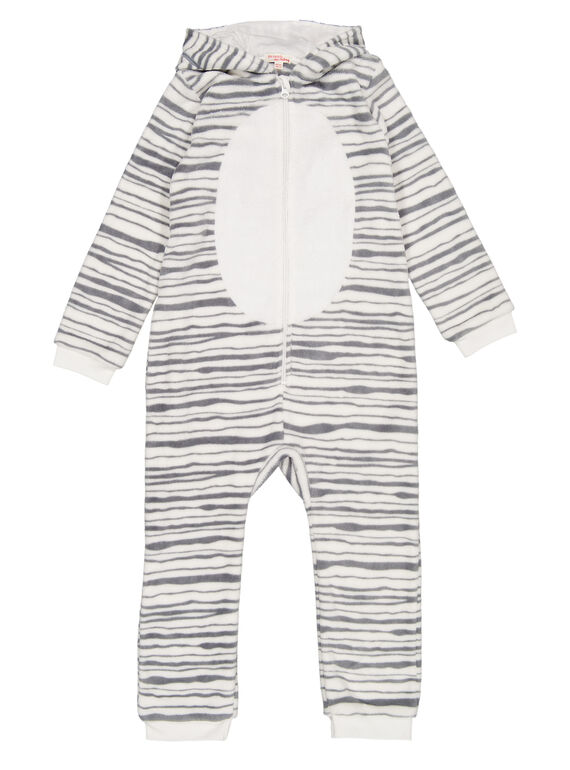 Überpyjama im Zebralook aus weicher Boa Kind Mädchen GEFASURZEB / 19WH11N1D4F001