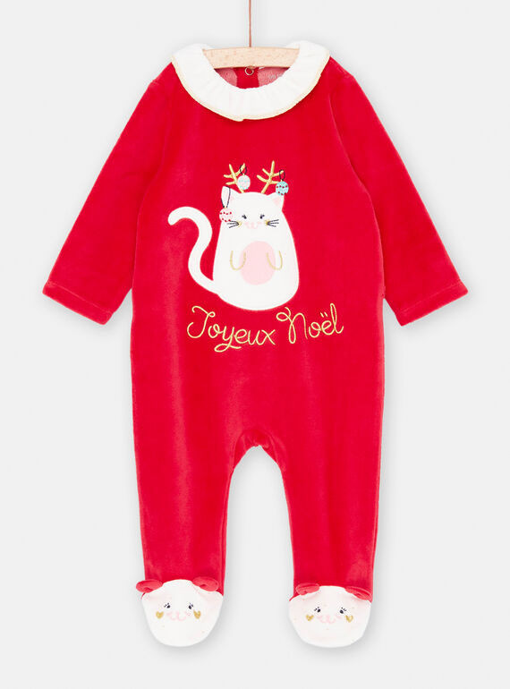 Roter Weihnachtsstrampler für Baby-Mädchen SEFIGRENO / 23WH13T1GREF529