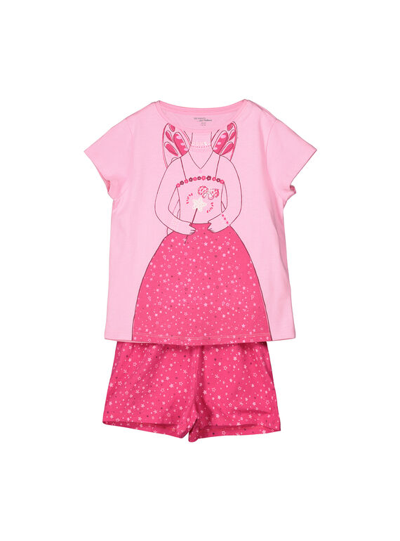 Kurzer Pyjama aus Baumwolle für Mädchen FEFAPYJUDEX / 19SH1142PYGD301