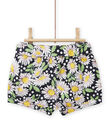 Baby Mädchen Shorts mit Blumendruck und Gürtel NISOSHO / 22SG09Q1SHO001