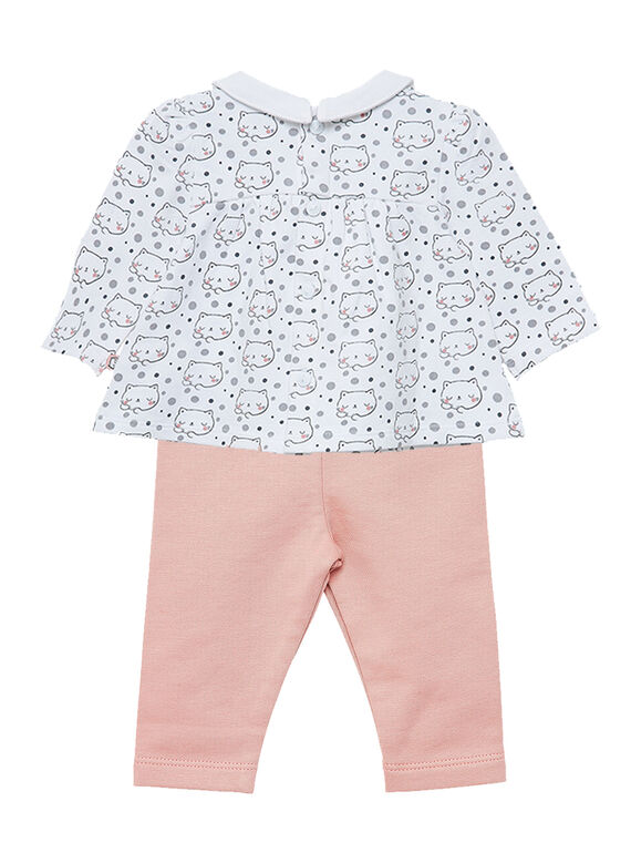 Set Hemd + Leggings für neugeborene Mädchen JOU1ENS5 / 20SF03J2ENS000