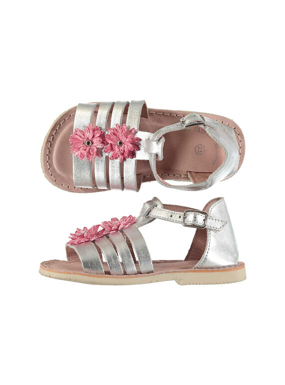 Sandalen aus Leder für draußen Babys Mädchen FBFSANDCHIC / 19SK37C1D0E956