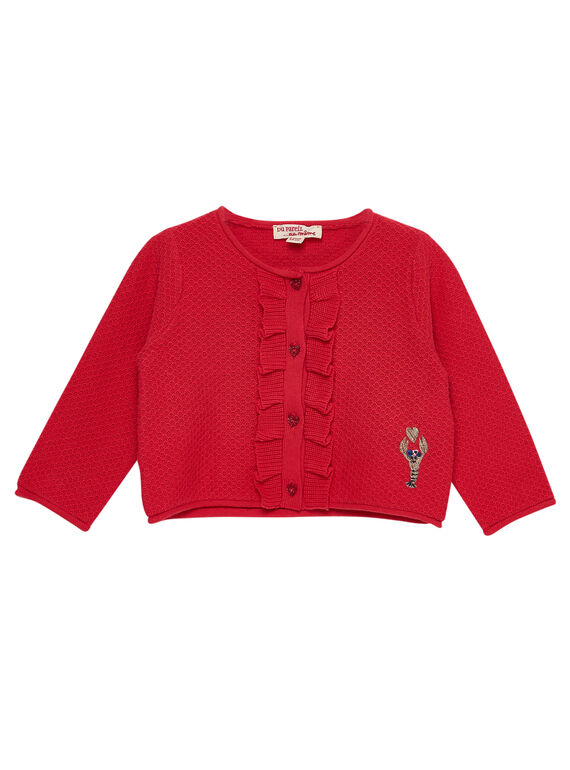 Naturweißer Baby-Cardigan für Mädchen JICEACAR / 20SG09N1CARF506