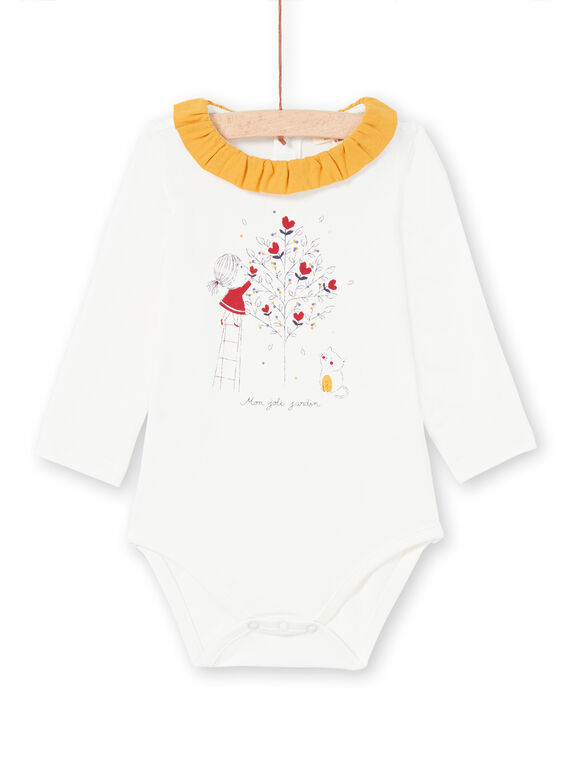 Baby Girl's Ecru und Senf Bodysuit MIMIXBOD1 / 21WG09J2BOD001