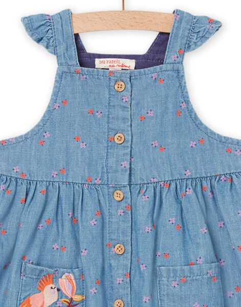 Denim-Kleid mit Blumenmuster RISUNROB1 / 23SG09K2ROBP274