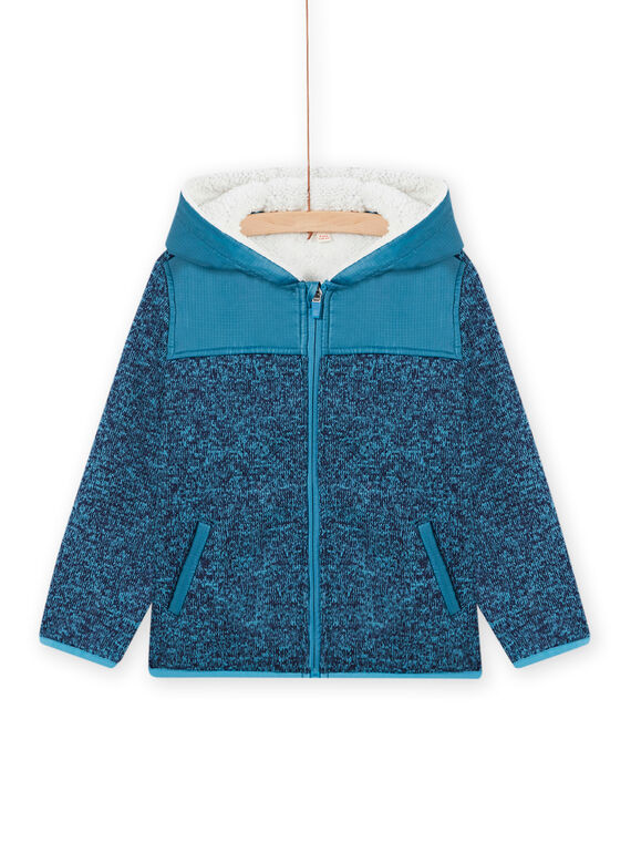 Blaue technische Kapuzenjacke für Jungen mit Reißverschluss MOJOTEKGIL3 / 21W902N3GILC211