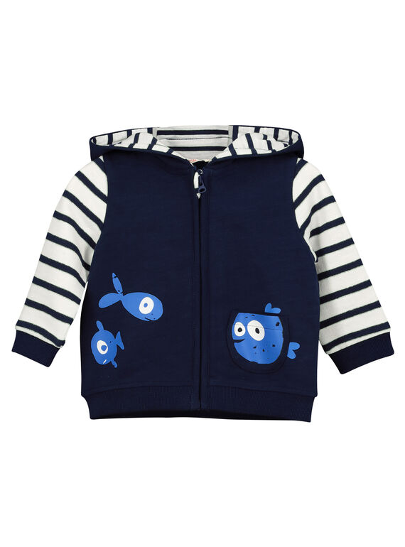 Baby-Weste mit Kapuze und Reißverschluss für Jungen FUNEGIL / 19SG10B1GIL713