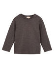 Langarm-T-Shirt Uni ANTHRAZITGRAU MELIERT GOESTEE4 / 19W902U4D32944