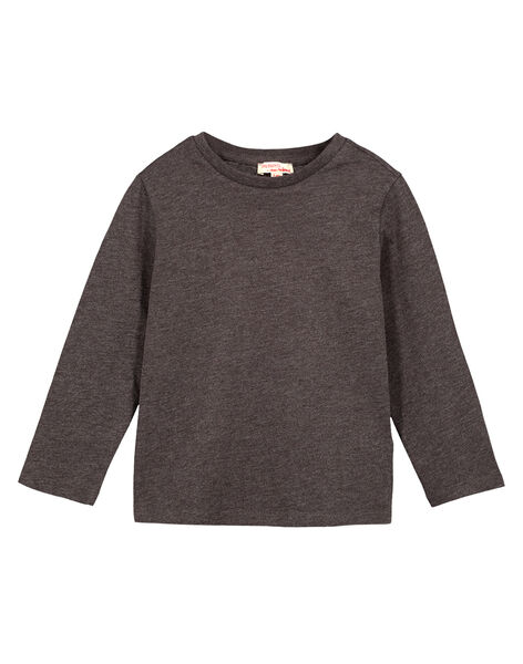 Langarm-T-Shirt Uni ANTHRAZITGRAU MELIERT GOESTEE4 / 19W902U4D32944