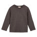 Langarm-T-Shirt Uni ANTHRAZITGRAU MELIERT
