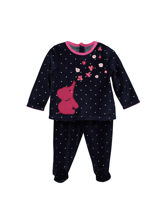 Pyjama aus Samt für Babys Mädchen FEFIPYJANI / 19SH1342PYJ099