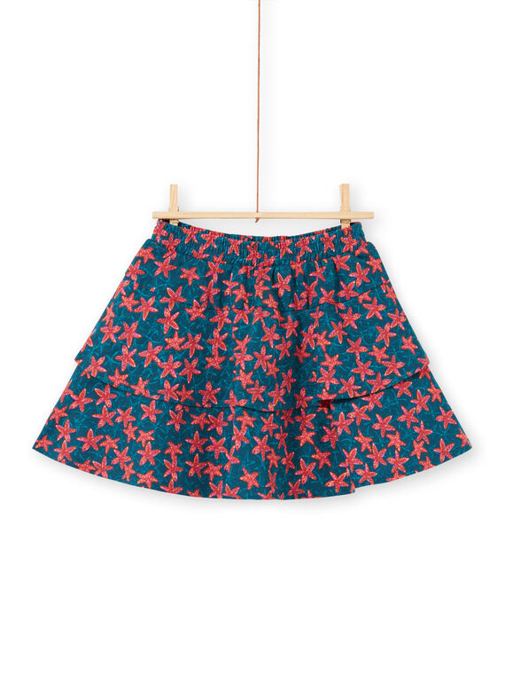 Mädchen-Seesternchen-Print-Skort mit Rüschen LABONJUP1 / 21S901W2JUP716