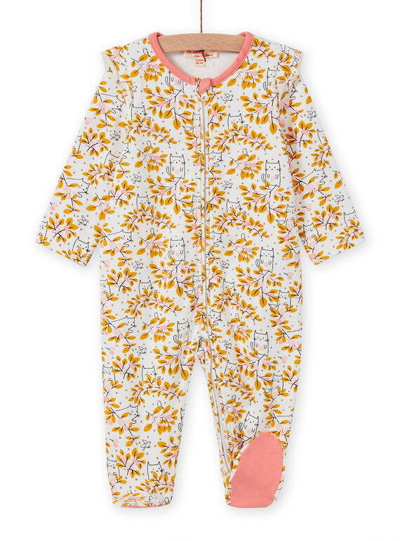 Baby Mädchen ungebleicht floral print Strampler MEFIGREAOP / 21WH1384GRE001